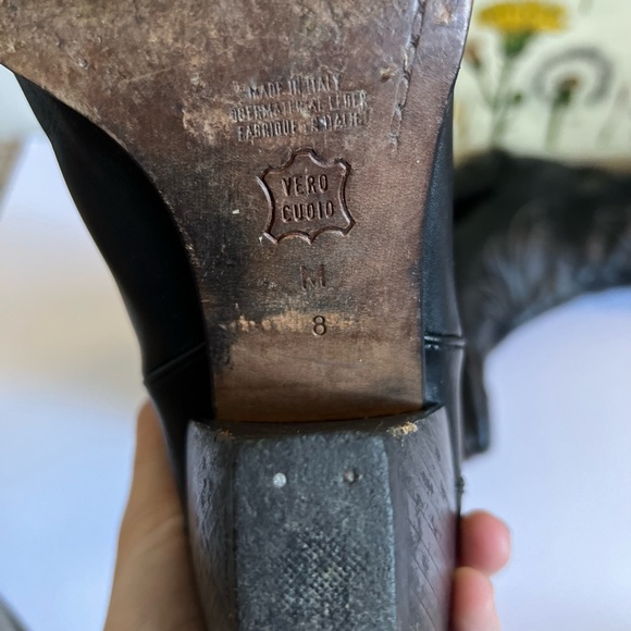 Vero Cuoio Vintage Embroidered Cowboy Boots - Women’s 8 - Made In Italy - Picture 5 of 16